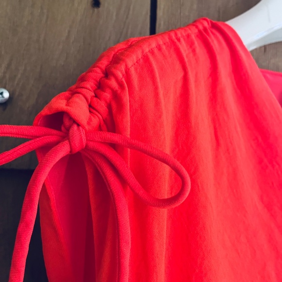 Chelsea28 Orange Fire Surplice Romper Size XXL Fully Lined - Picture 10 of 16